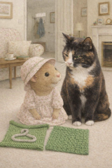 Part 2. Our blanket making for lovely waffle heads into its final stages.