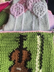 Part 2. Our blanket making for lovely waffle heads into its final stages.