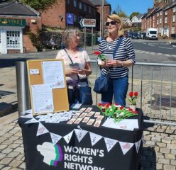 Women's Rights Network Red Flowers Campaign raising awareness for women and girls in Afghanistan