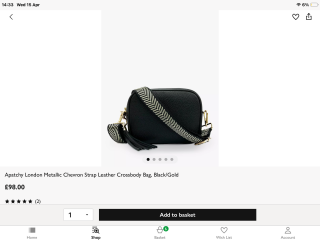 Leather Mid Size Crossbody handbag