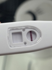 Could this spotting and faint test line mean early pregnancy?