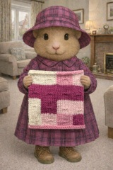 Part 2. Our blanket making for lovely waffle heads into its final stages.