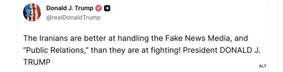 Trump is desperate.  How can he resolve the Iran shitshow?