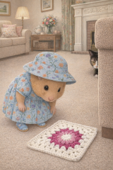 Part 2. Our blanket making for lovely waffle heads into its final stages.