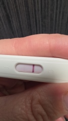 Bleeding at 5 weeks with positive tests after negative hospital dip test