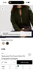 M&S tie front cardigan