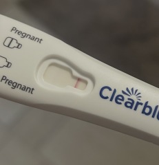 Late period with negative tests and possible faint line