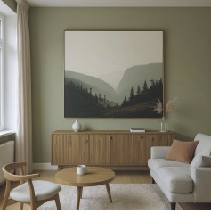 How to style a grey-sofa, brown-carpet, grey/sage-walls living room - help!