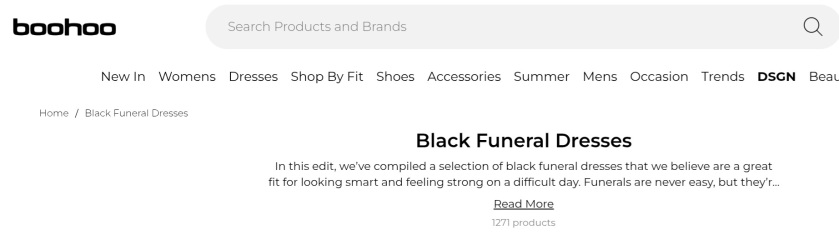 Boohoo must go to VERY different funerals to me...