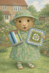 Part 2. Our blanket making for lovely waffle heads into its final stages.