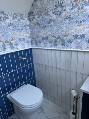 To ask to see your downstairs toilet wallpaper?