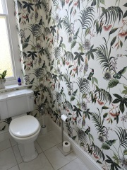 To ask to see your downstairs toilet wallpaper?