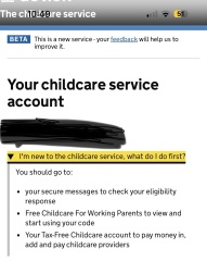 Tax free child care account