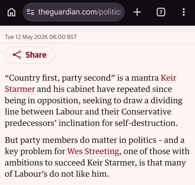 I think Wes Streeting is the fresh direction Labour needs now