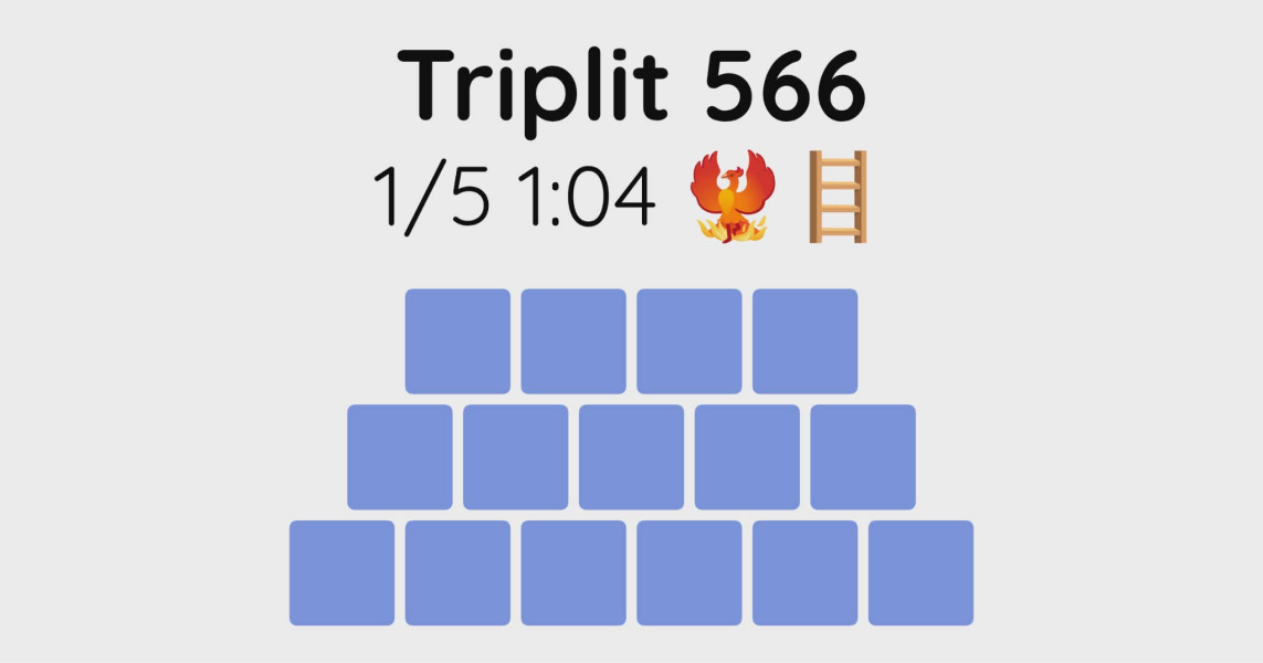 Yet another new word game - let me introduce you to Triplit!