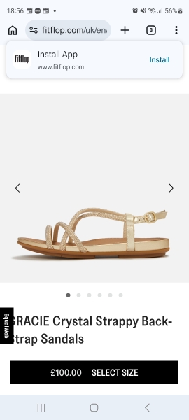 Gold Gracie Fitflop sandals