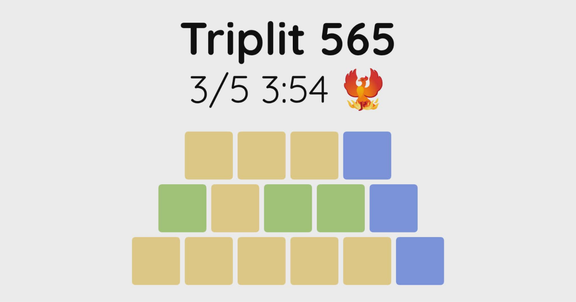 Yet another new word game - let me introduce you to Triplit!