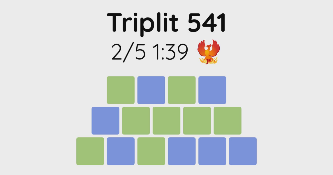 Yet another new word game - let me introduce you to Triplit!