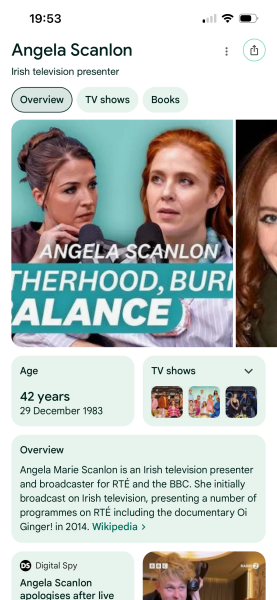 Yikes Angela Scanlon