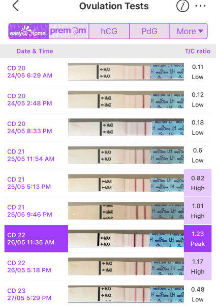 Timing intercourse around positive ovulation tests and chances of conception