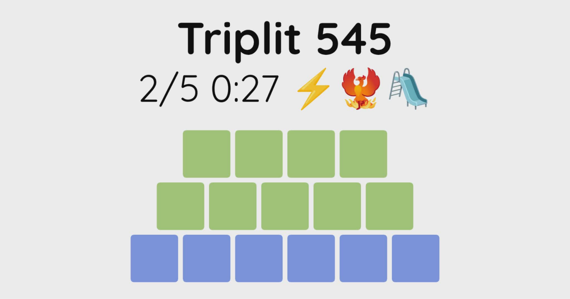 Yet another new word game - let me introduce you to Triplit!