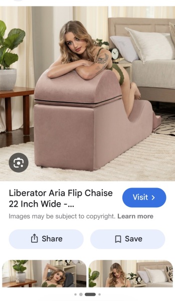To feel weird about being second woman on sex chair