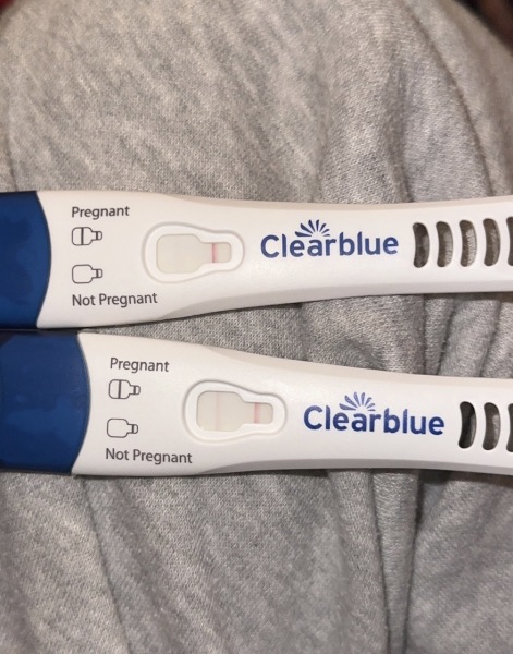 Faint positive lines at around 12 to 13DPO on Clearblue tests