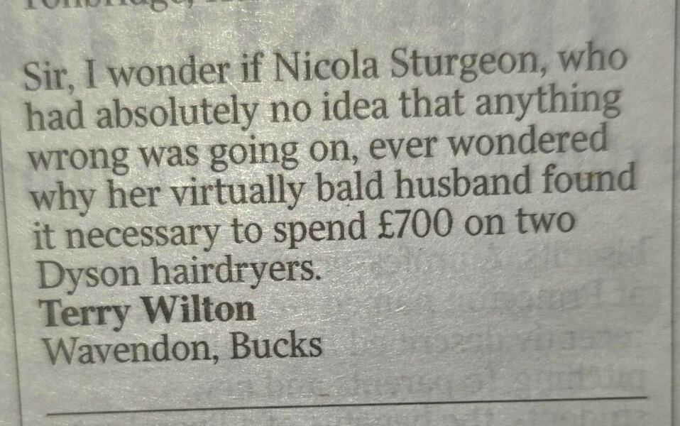 Nicola Sturgeon didn't know her husband stole £400,000
