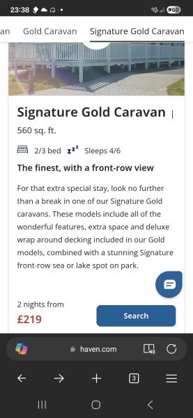 AIBU to ask for a refund on a seaview caravan upgrade?