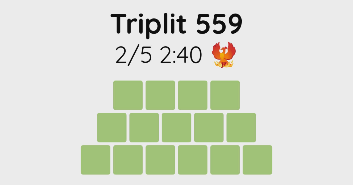 Yet another new word game - let me introduce you to Triplit!