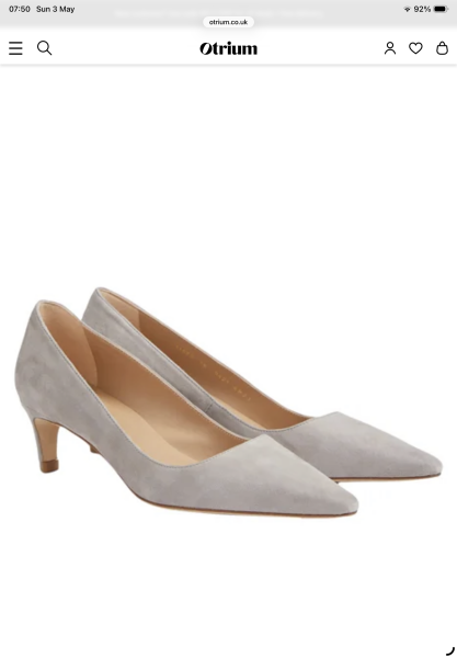 Please can you help me find grey suede kitten heels court shoes like these?