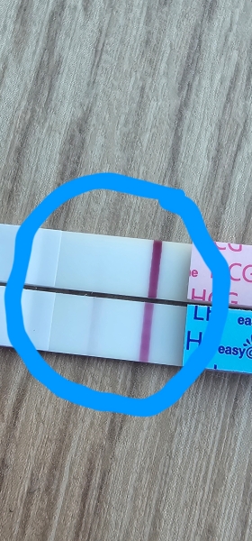Very faint line at 9DPO after negative tests, what do you think?