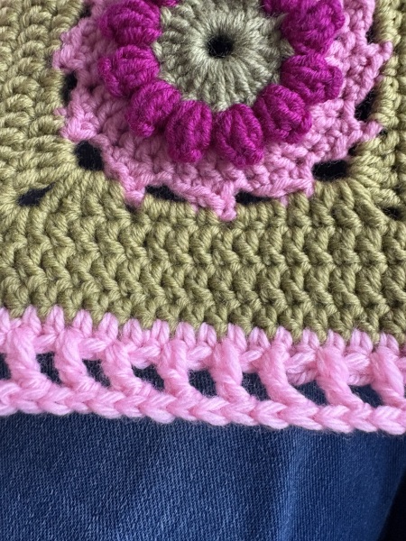 Part 2. Our blanket making for lovely waffle heads into its final stages.