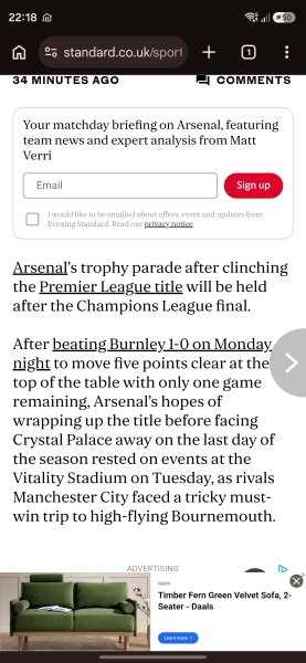 Arsenal won the Premier League!