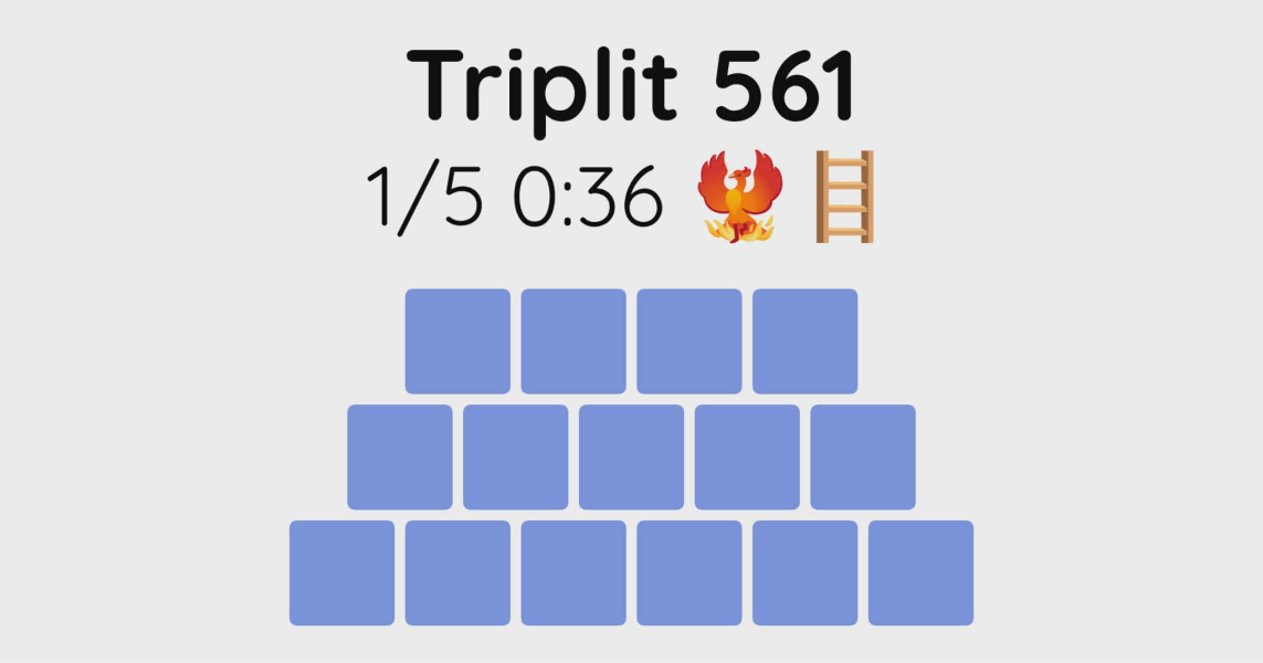 Yet another new word game - let me introduce you to Triplit!