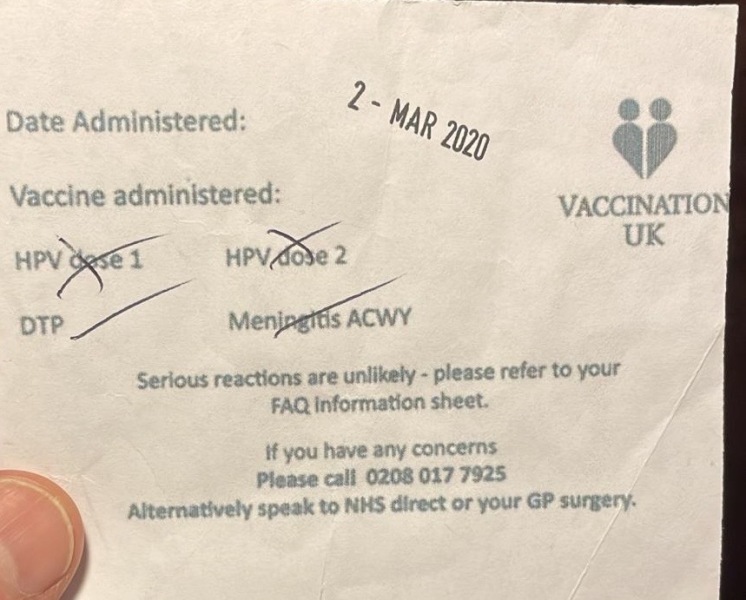 How would you interpret this meningitis vaccine summary