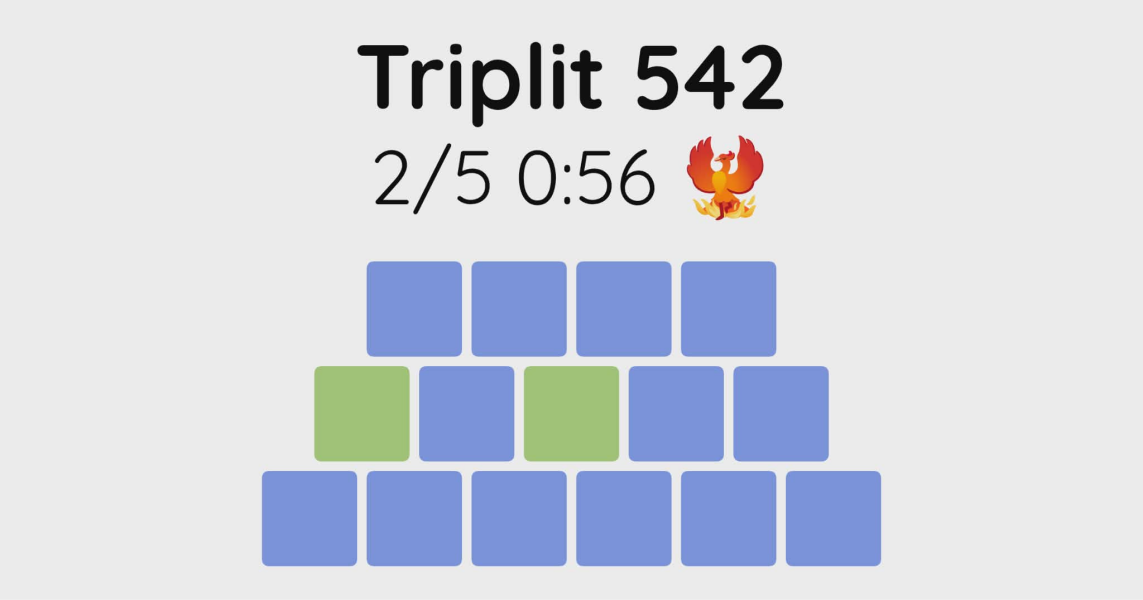 Yet another new word game - let me introduce you to Triplit!