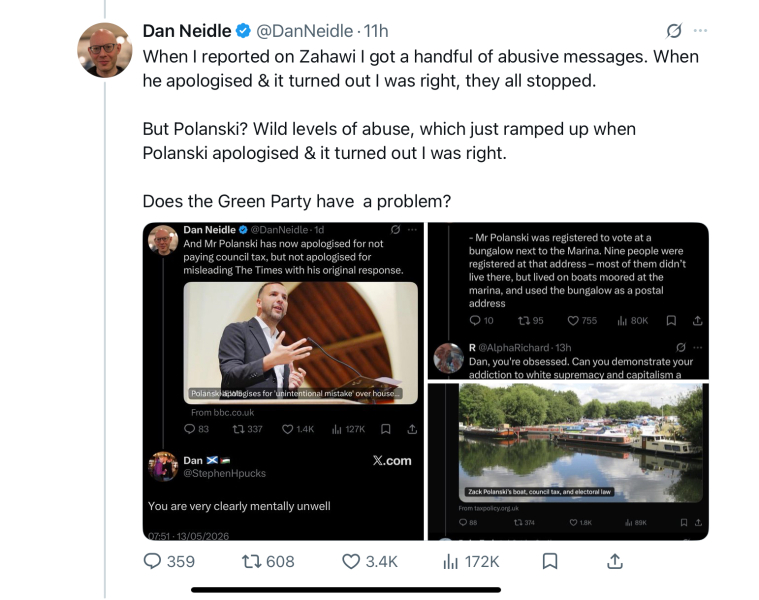 Do supporters not care that Zack Polanski is a liar?