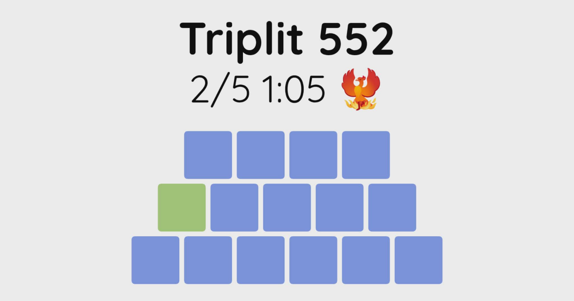 Yet another new word game - let me introduce you to Triplit!