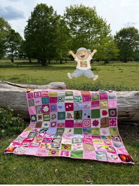 Part 2. Our blanket making for lovely waffle heads into its final stages.