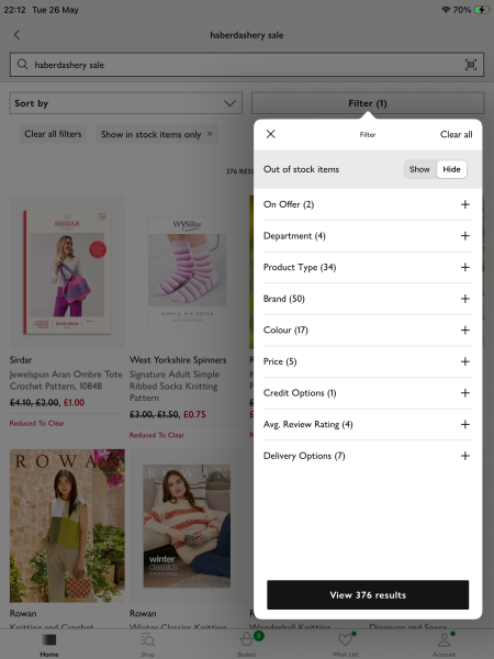 John Lewis - Express Checkout only !