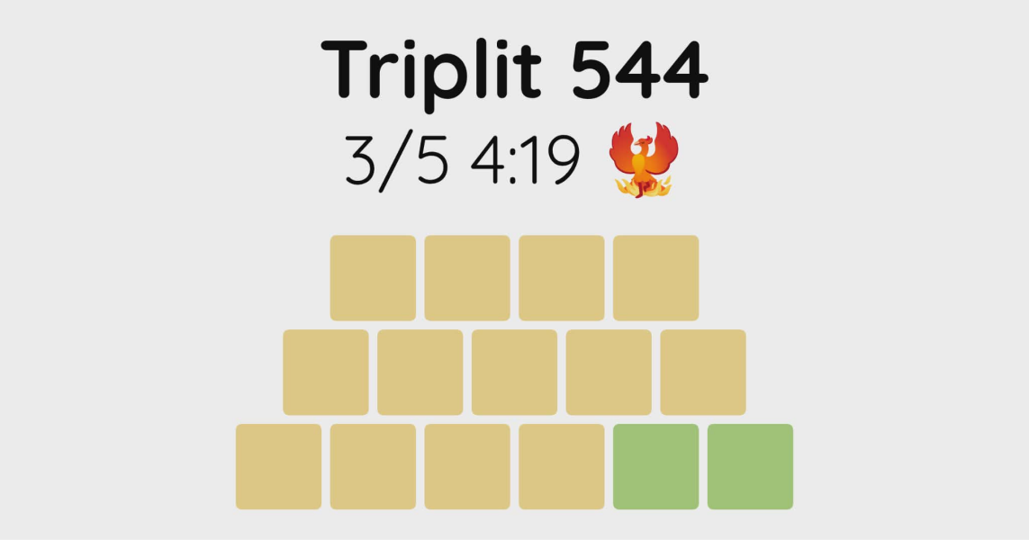 Yet another new word game - let me introduce you to Triplit!