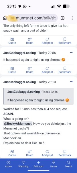 Update on recent 404 errors and how to clear your cache
