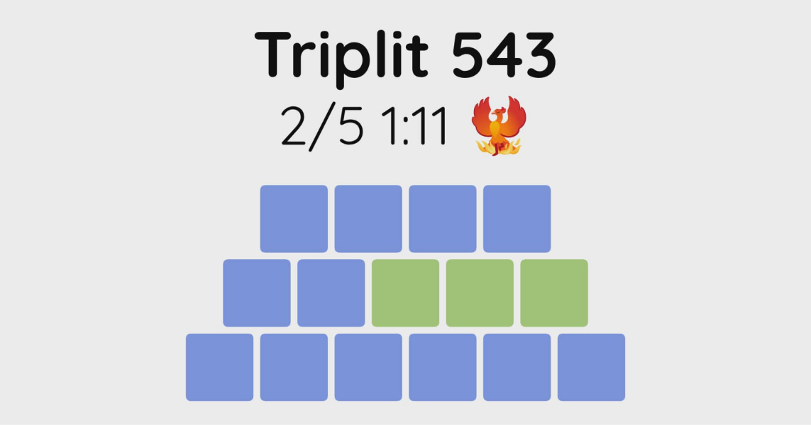 Yet another new word game - let me introduce you to Triplit!