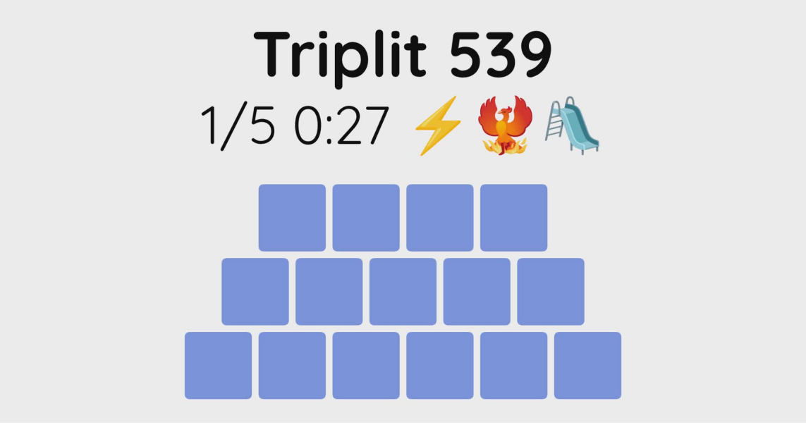 Yet another new word game - let me introduce you to Triplit!