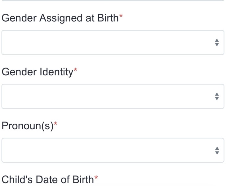 New school asking for "gender identity" etc.  is this still allowed?