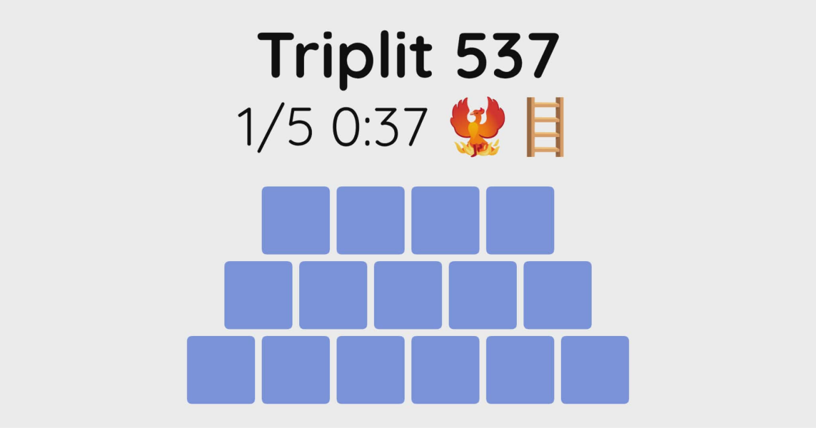 Yet another new word game - let me introduce you to Triplit!