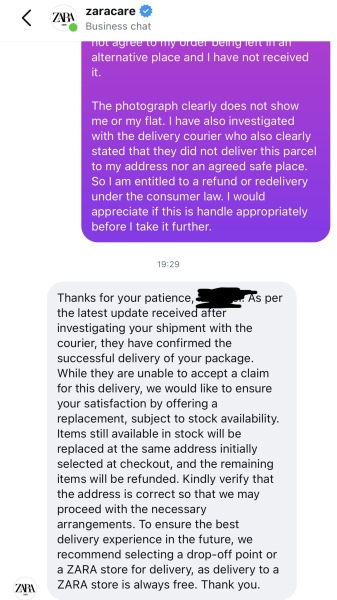 Has anyone else had this experience with Zara?