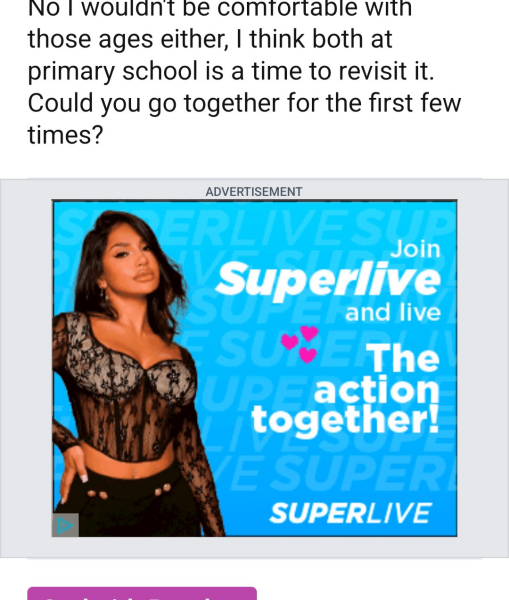 Superlive 'chat' advertisements
