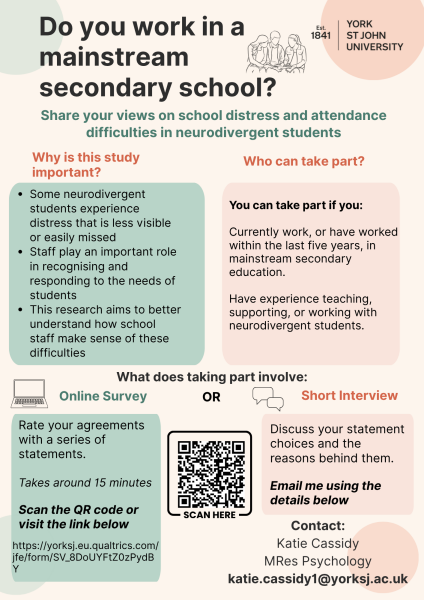 Short Master’s research survey: Secondary School staff views needed, can you help?
